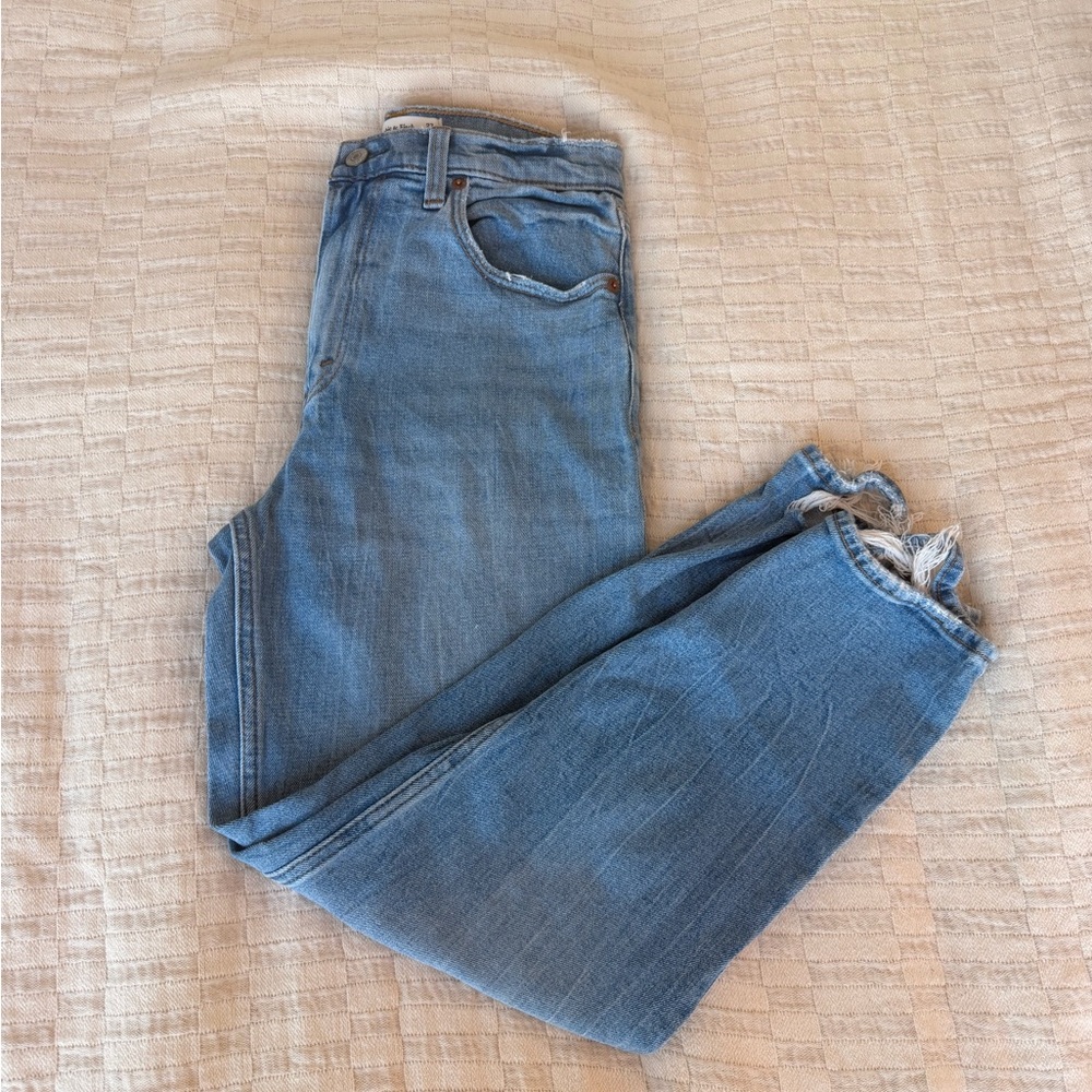 Abercrombie and Fitch The Ankle Straight Ultra High Rise Jeans